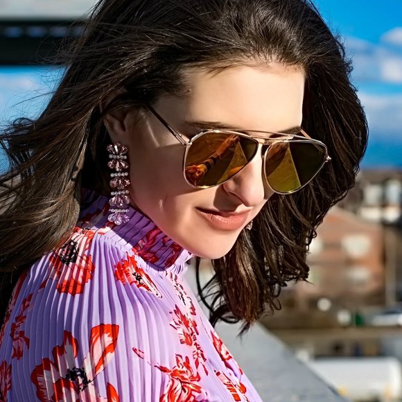 Express Pink Ombré Drop Gem Stone Earrings - Picture 2 of 5